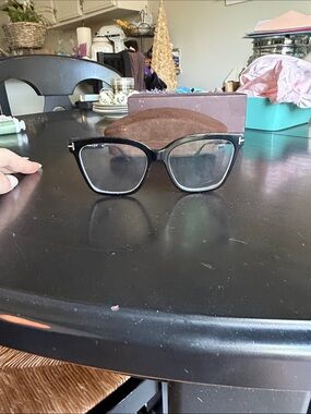 Tom Ford Black Rectangular Eyeglasses